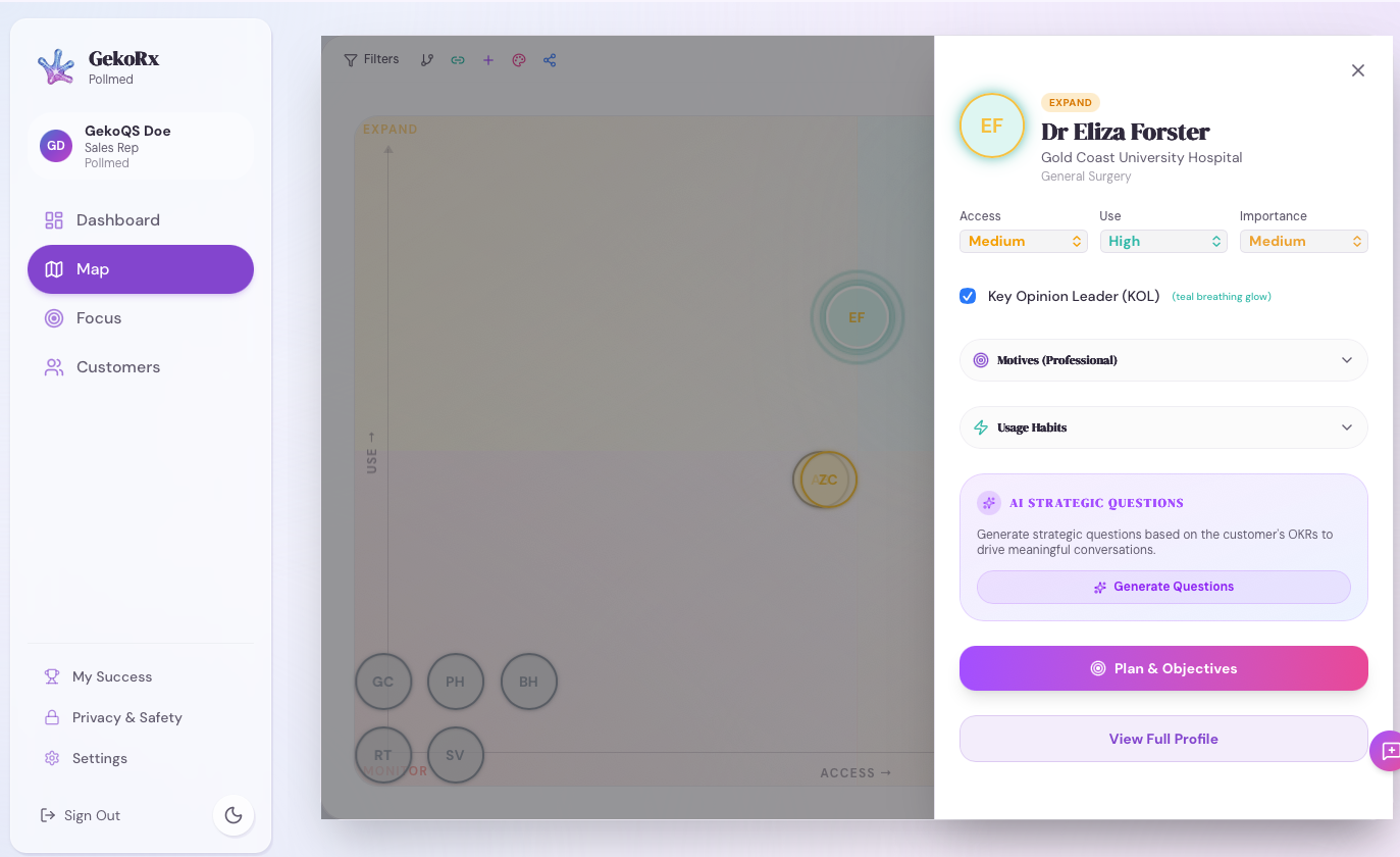 GekoConnect Customer Map